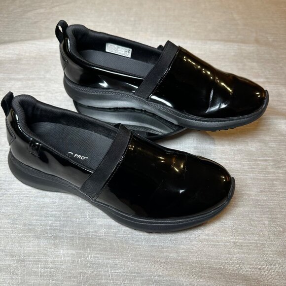 Vionic Pro Womens Fiona PNT Slip-On Shoes Size 8.5 Black Patent Leather Made In - Picture 2 of 9